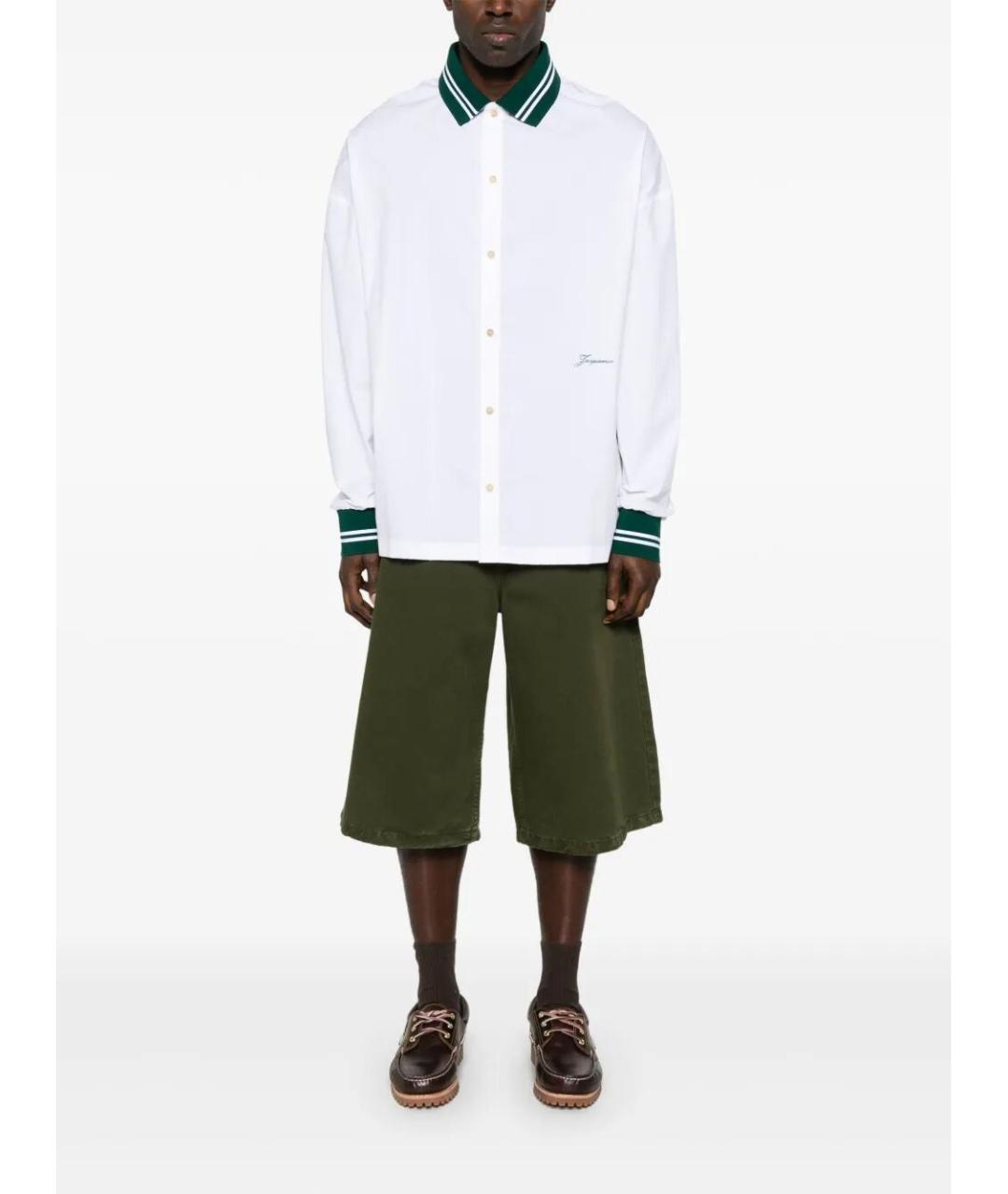 JACQUEMUS Белая хлопковая кэжуал рубашка, фото 5