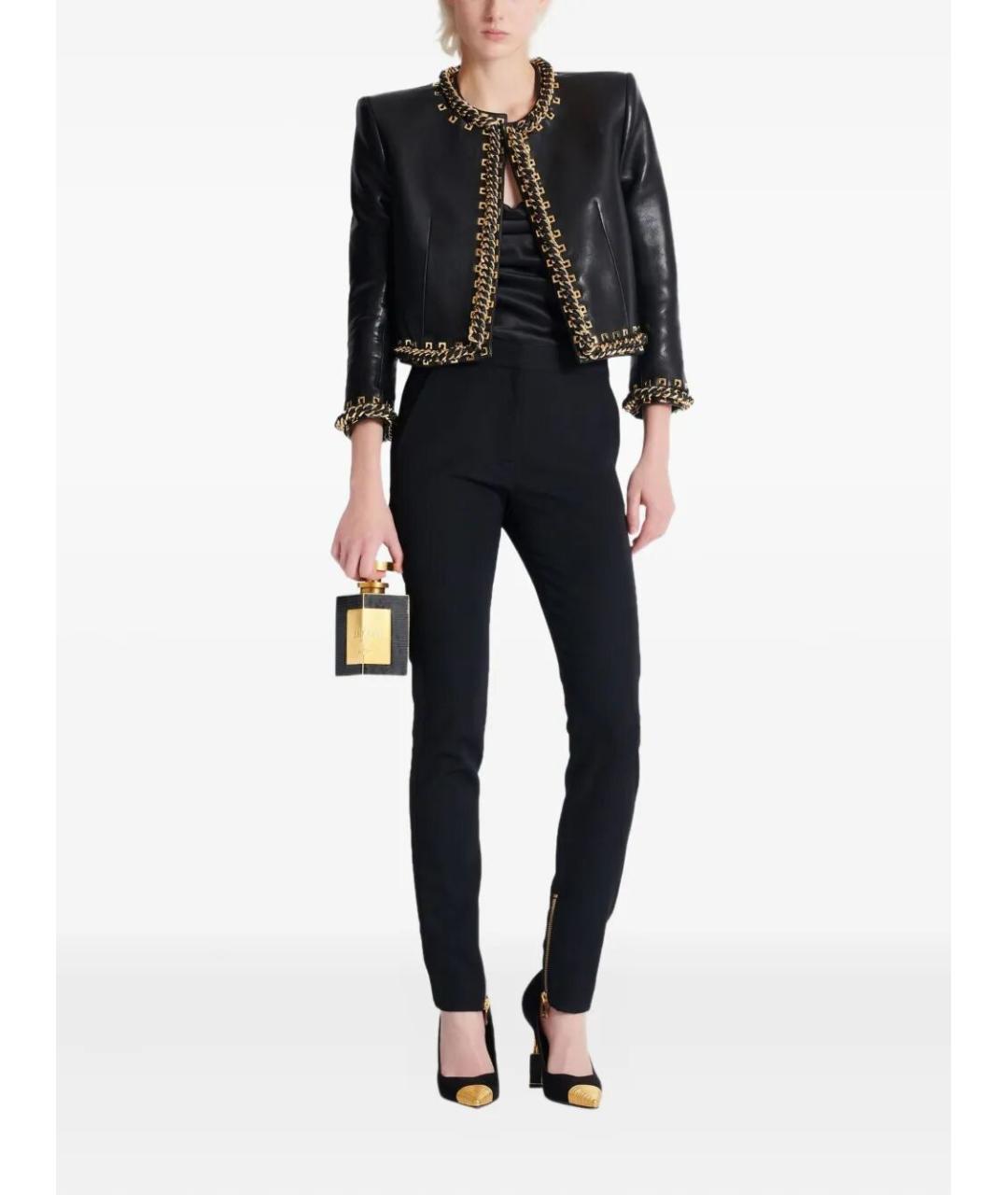 BALMAIN Черные шерстяные брюки узкие, фото 2