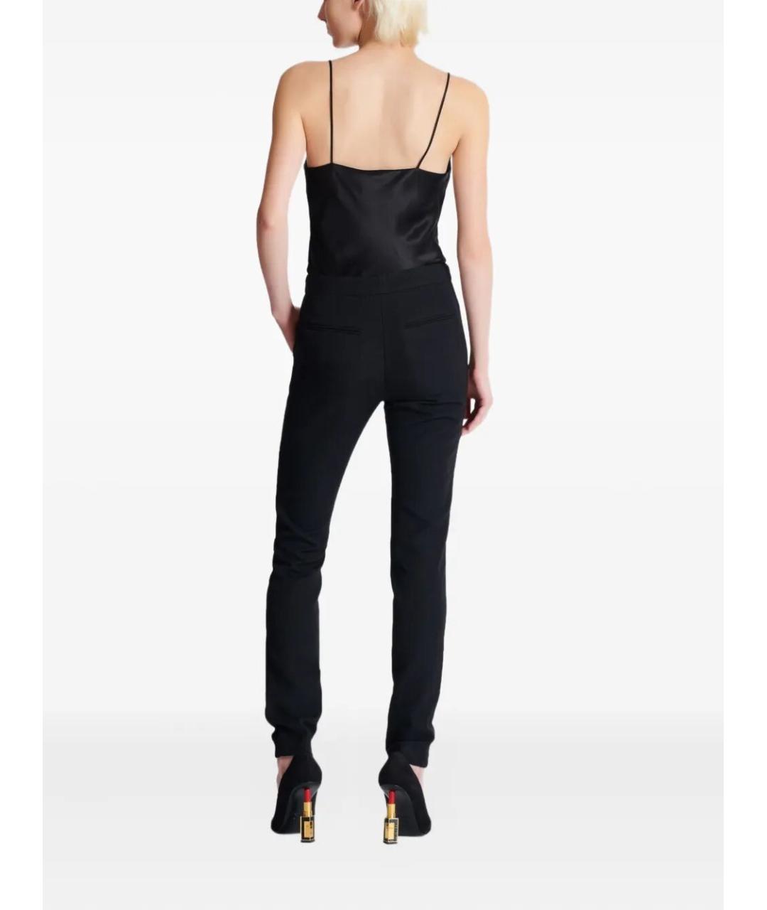 BALMAIN Черные шерстяные брюки узкие, фото 4