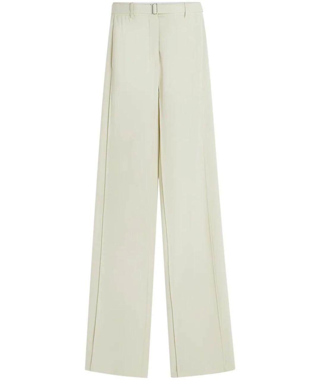 LANVIN Белые шерстяные прямые брюки, фото 1