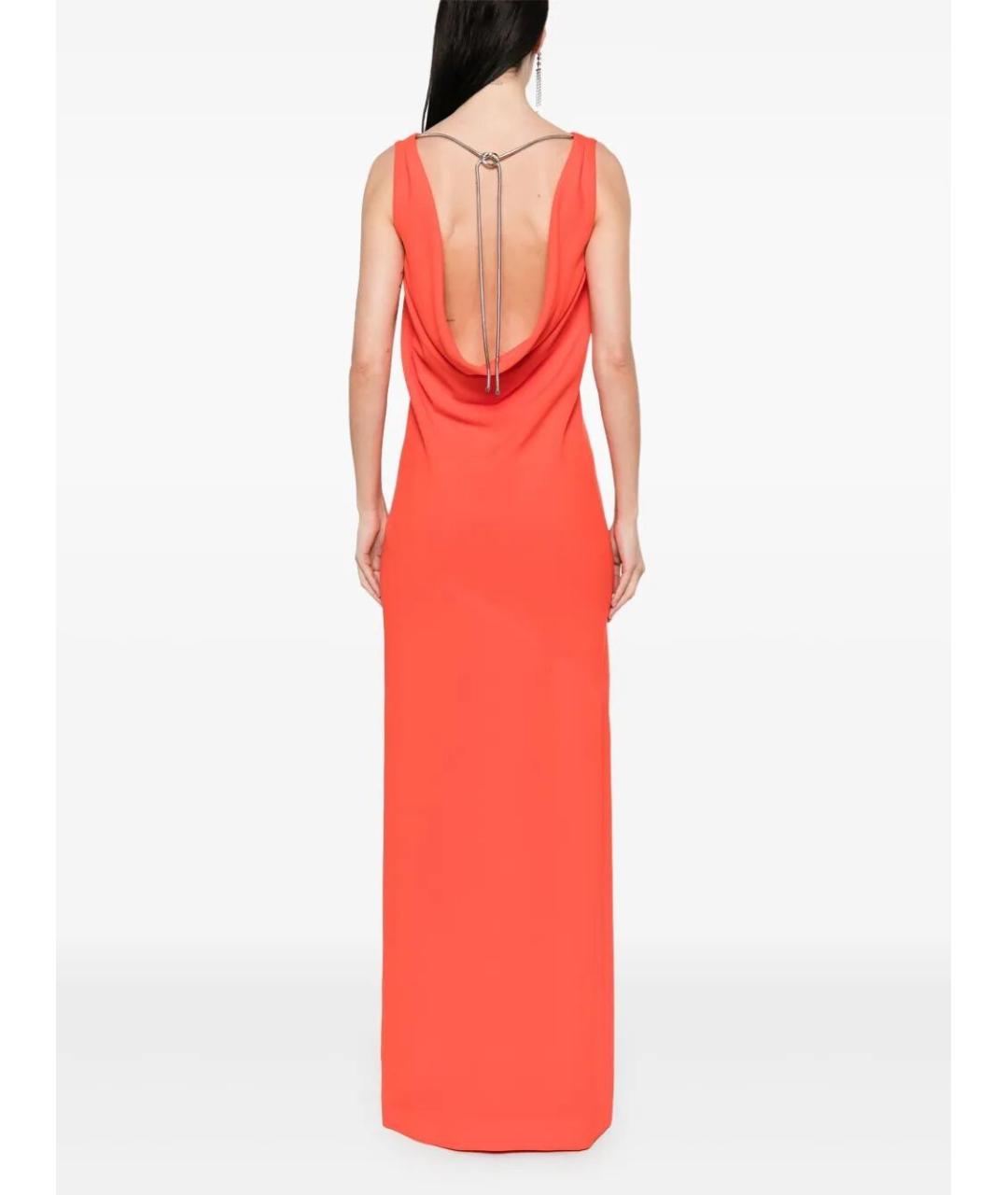 MAX MARA Коралловое полиэстеровое повседневное платье, фото 3