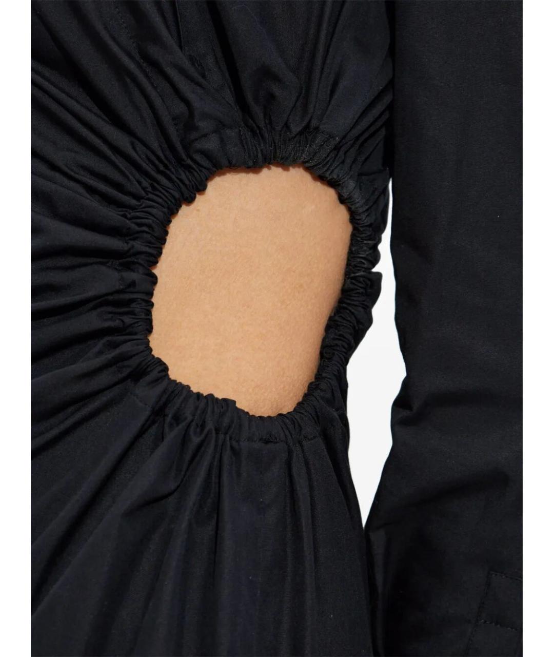 MAX MARA Черное хлопковое повседневное платье, фото 4