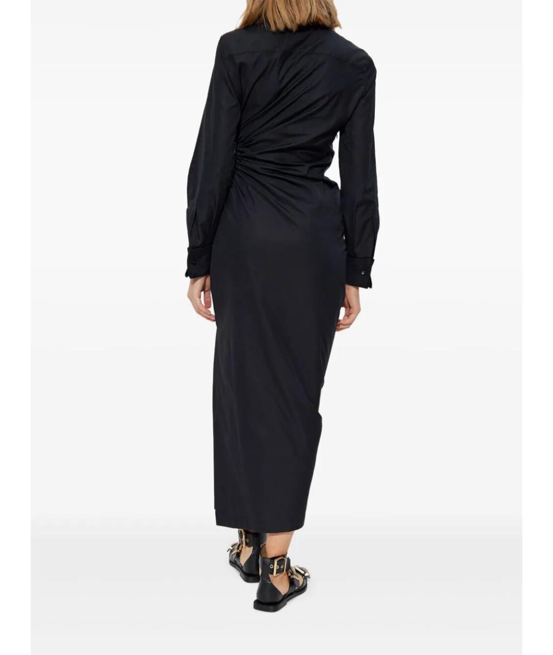 MAX MARA Черное хлопковое повседневное платье, фото 2
