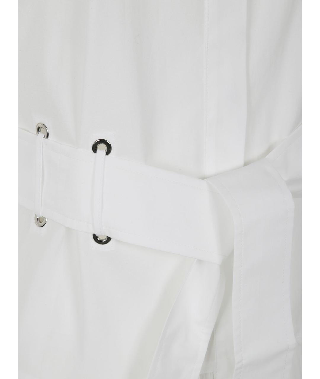 MAX MARA Белое хлопковое повседневное платье, фото 3