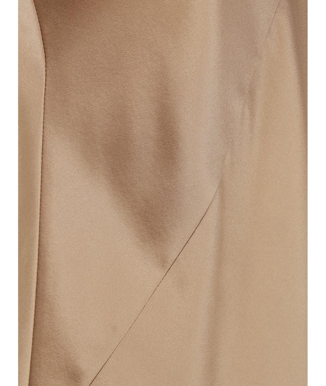 MAX MARA Коричневая шелковая майка, фото 3