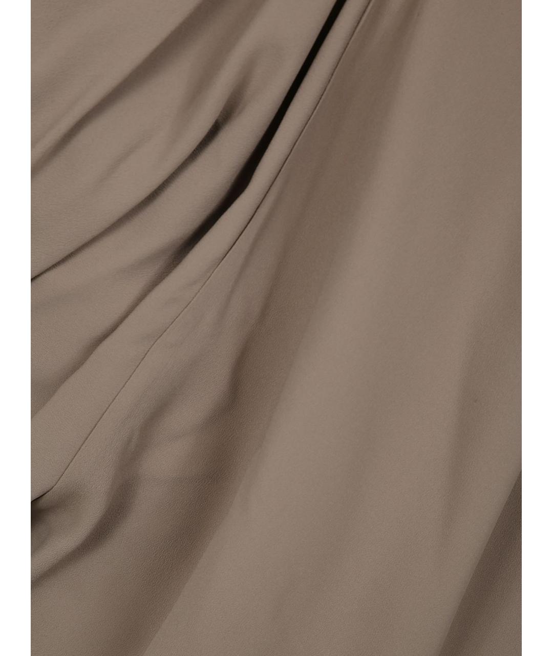 RICK OWENS Коричневая шелковая майка, фото 3