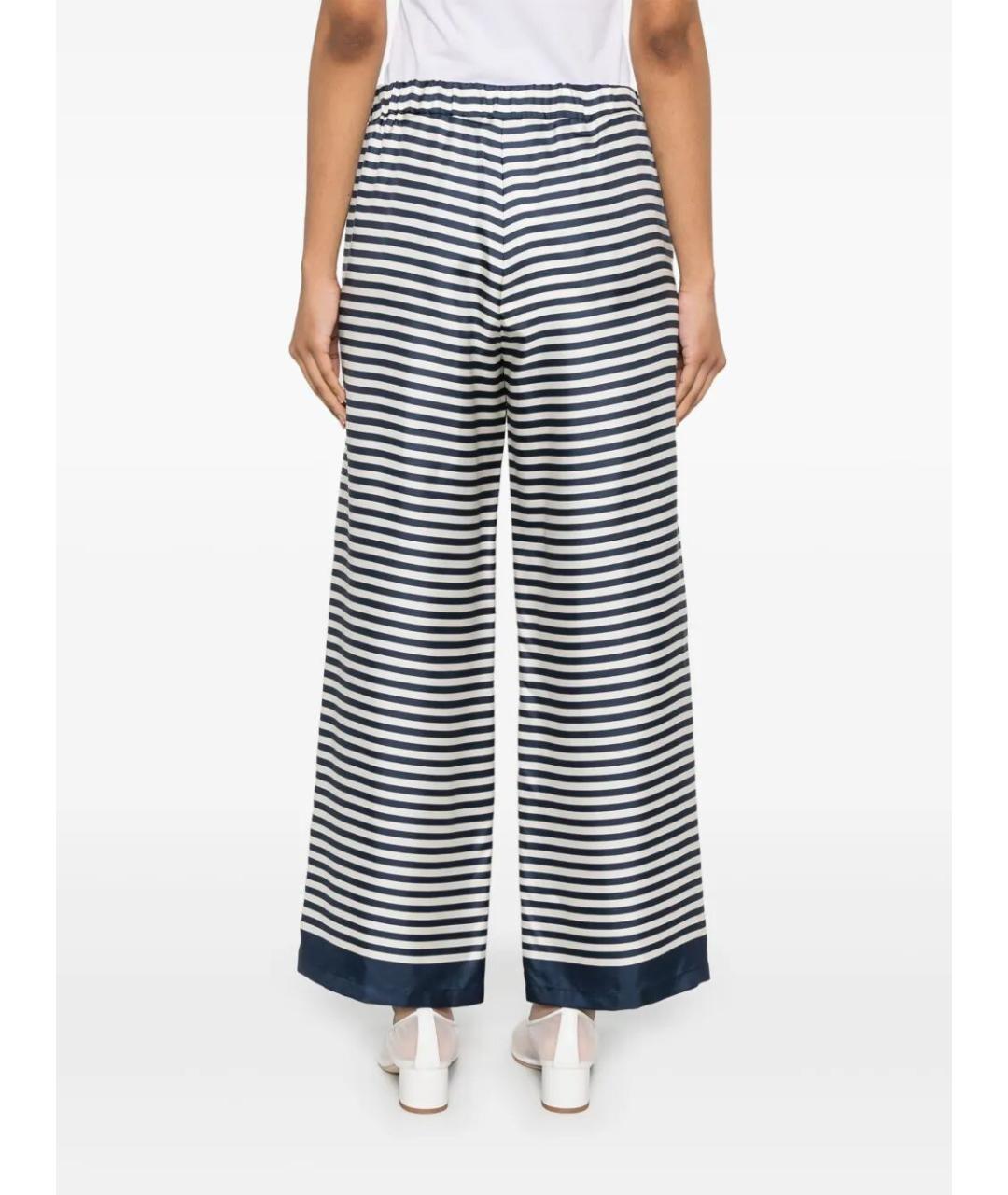 'S MAX MARA Темно-синие шелковые прямые брюки, фото 4