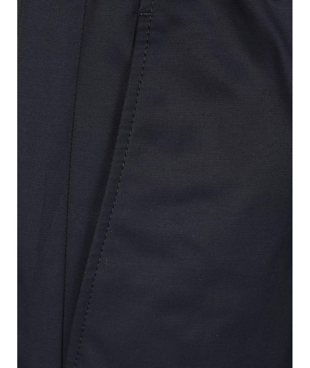 LANVIN Темно-синие хлопковые повседневные брюки, фото 3