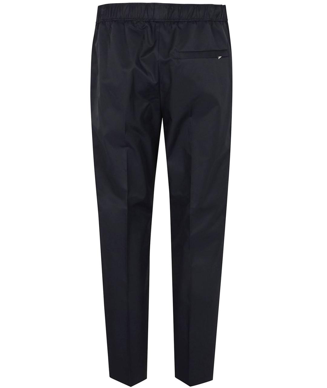 LANVIN Темно-синие хлопковые повседневные брюки, фото 2