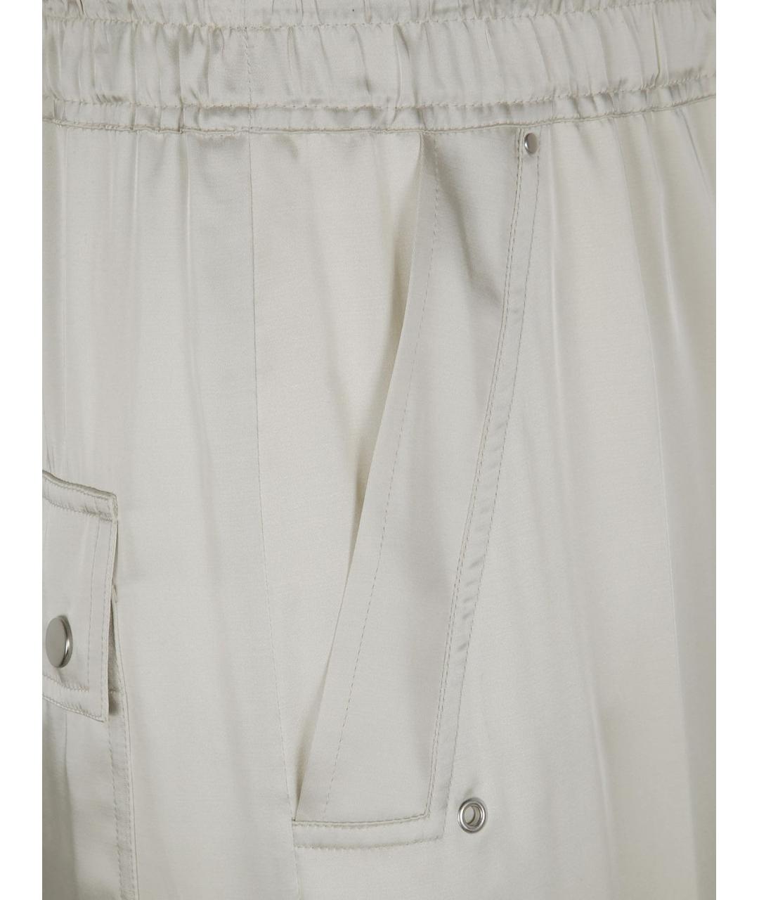 RICK OWENS Серые ацетатные повседневные брюки, фото 3