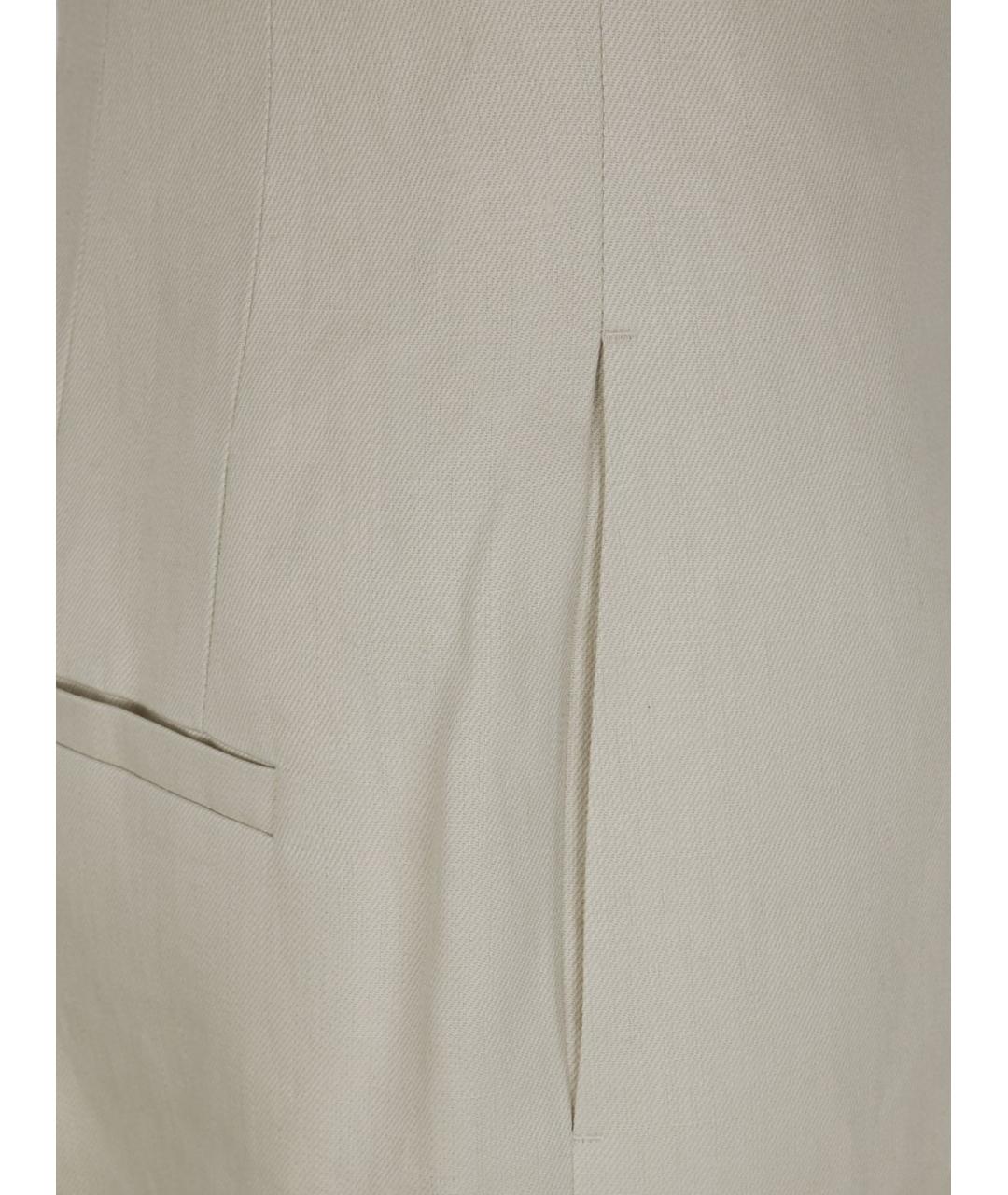 RICK OWENS Серые льняные повседневные брюки, фото 3