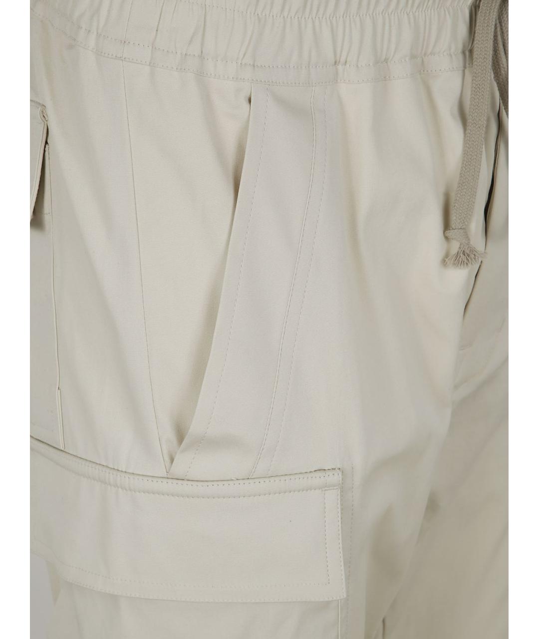 RICK OWENS Серые хлопковые повседневные брюки, фото 3