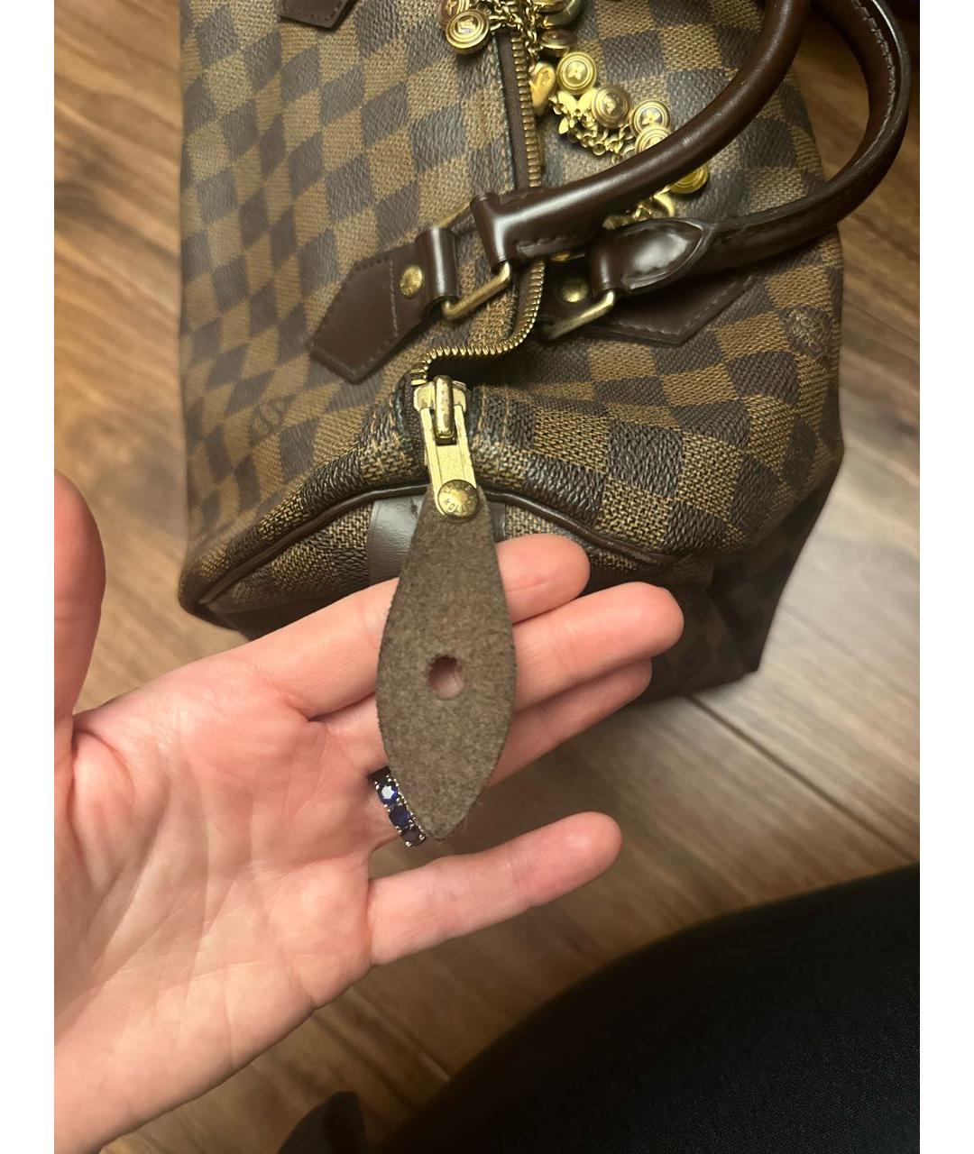 LOUIS VUITTON Коричневая сумка с короткими ручками, фото 7