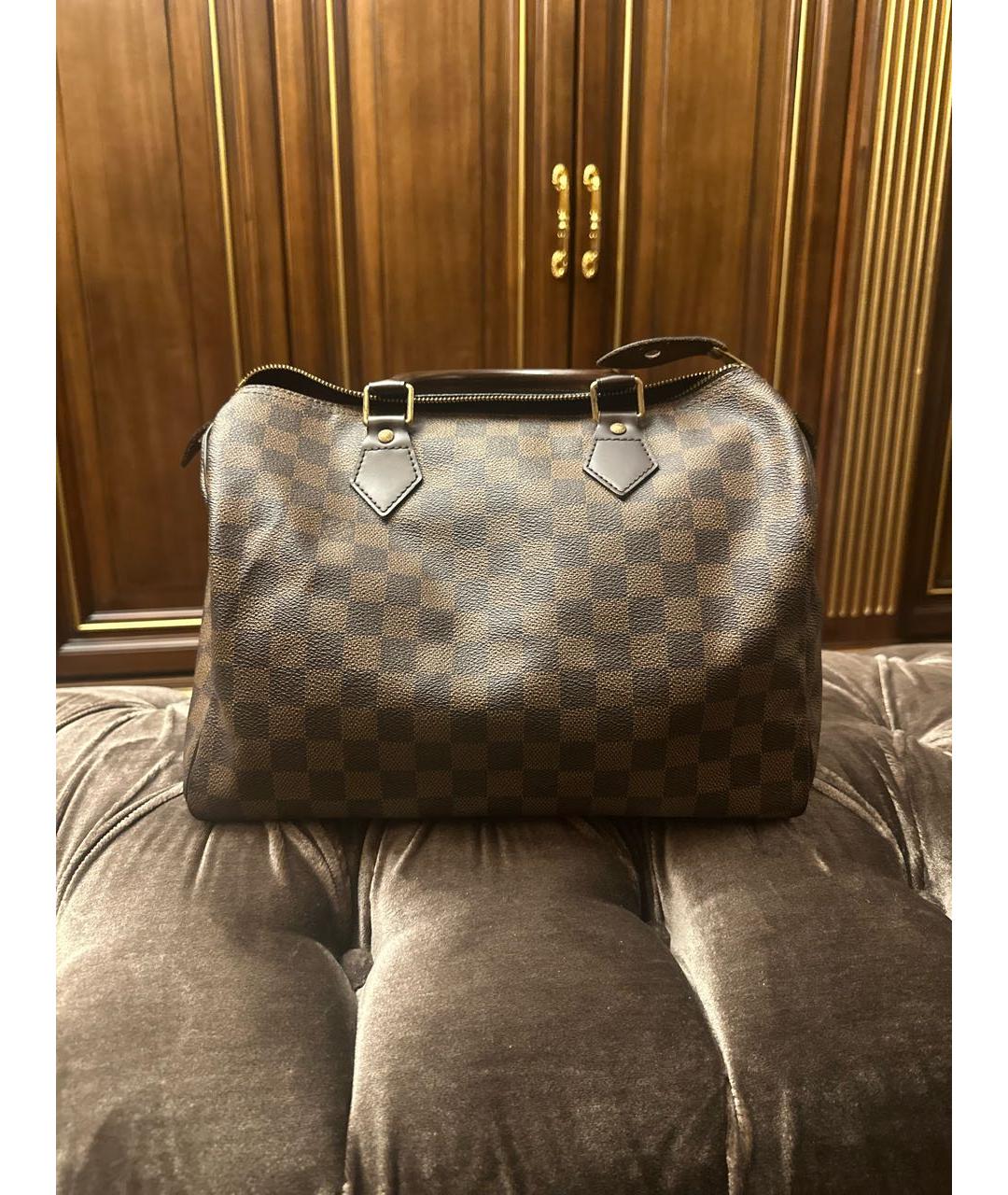 LOUIS VUITTON Коричневая сумка с короткими ручками, фото 3