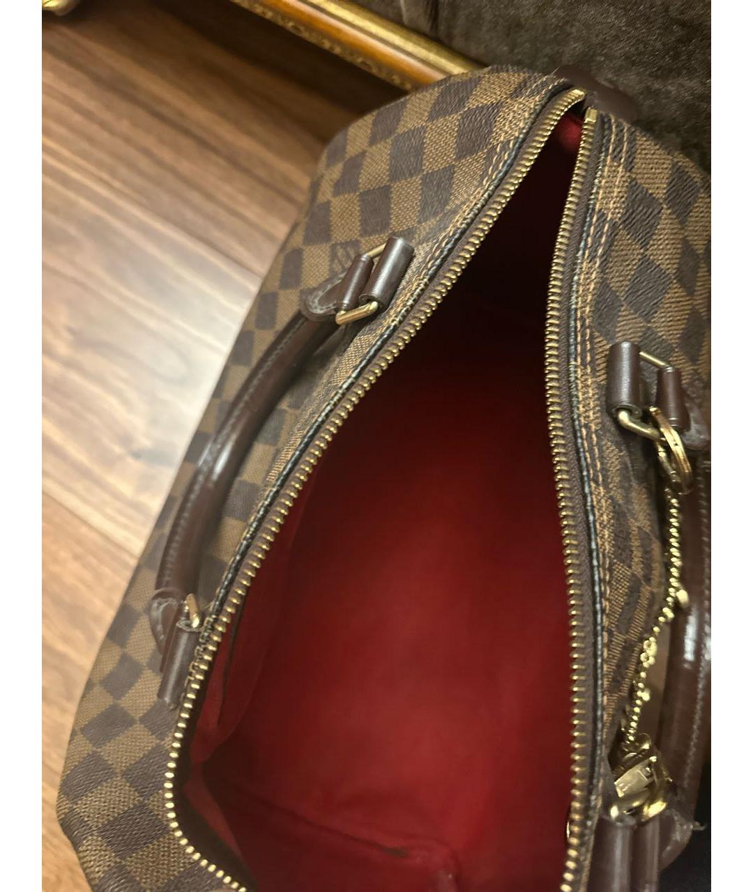 LOUIS VUITTON Коричневая сумка с короткими ручками, фото 4