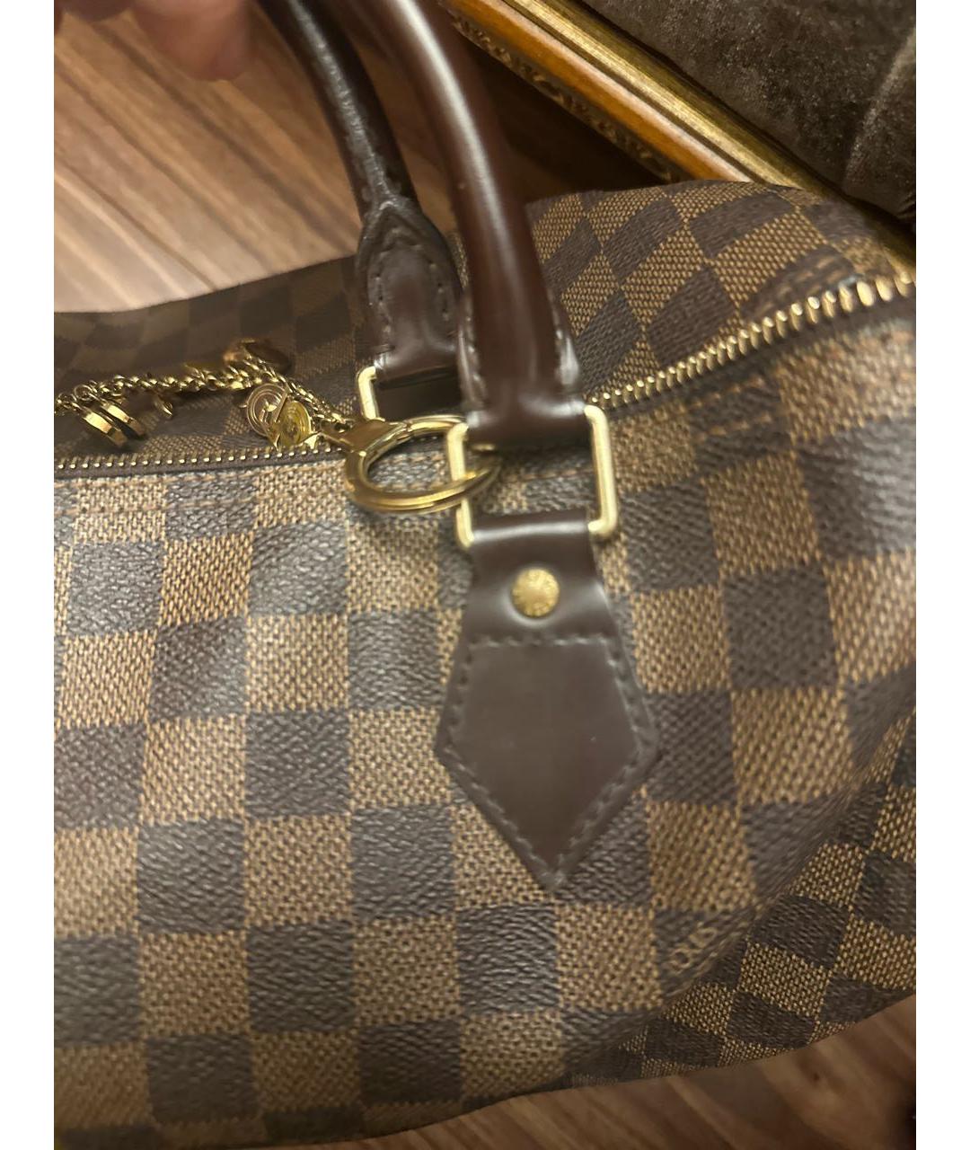 LOUIS VUITTON Коричневая сумка с короткими ручками, фото 8