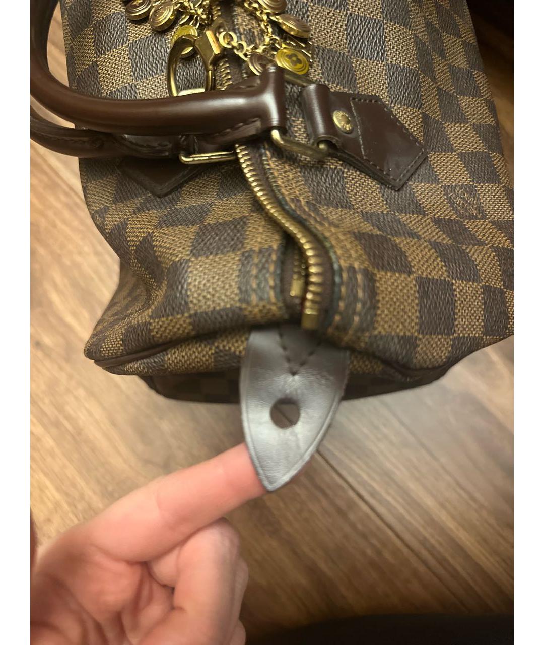 LOUIS VUITTON Коричневая сумка с короткими ручками, фото 6