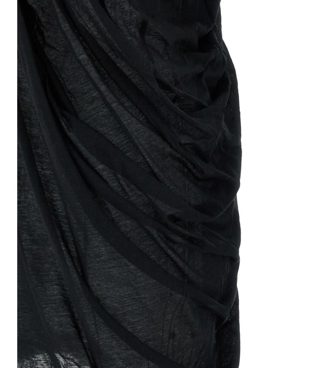 RICK OWENS Черная хлопковая майка, фото 4