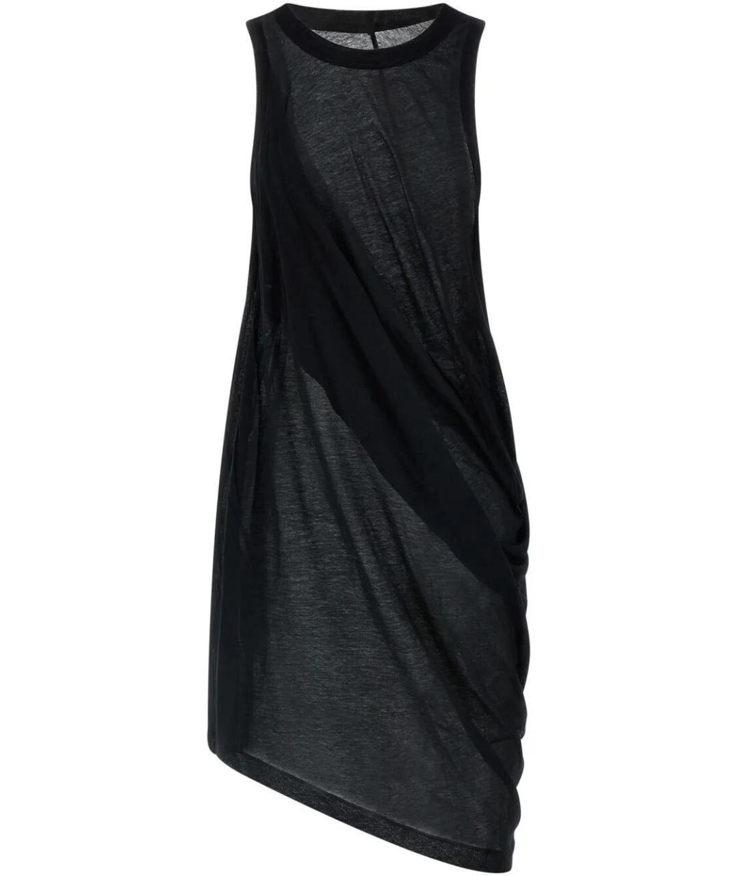 RICK OWENS Черная хлопковая майка, фото 1