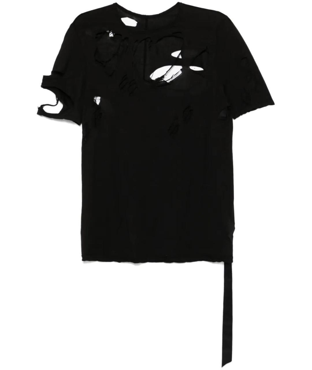 RICK OWENS DRKSHDW Черная хлопковая футболка, фото 1