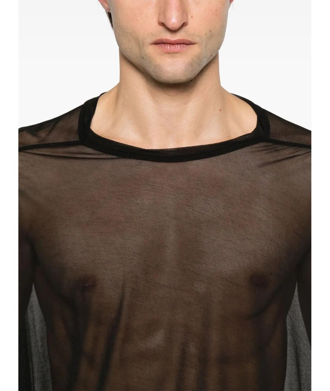RICK OWENS Черная футболка, фото 3