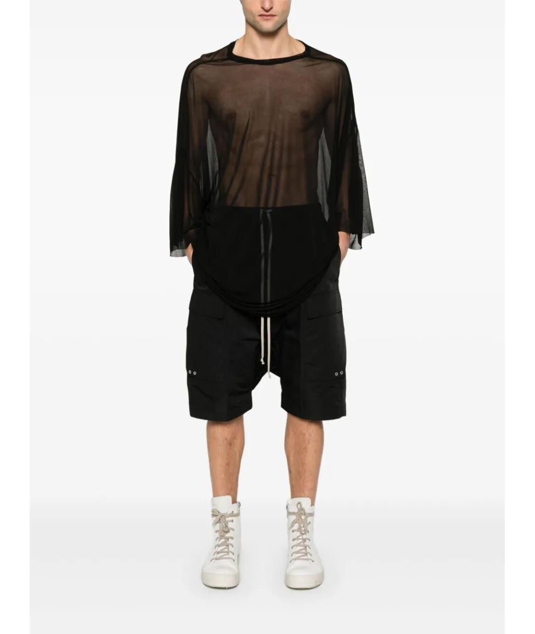 RICK OWENS Черная футболка, фото 4