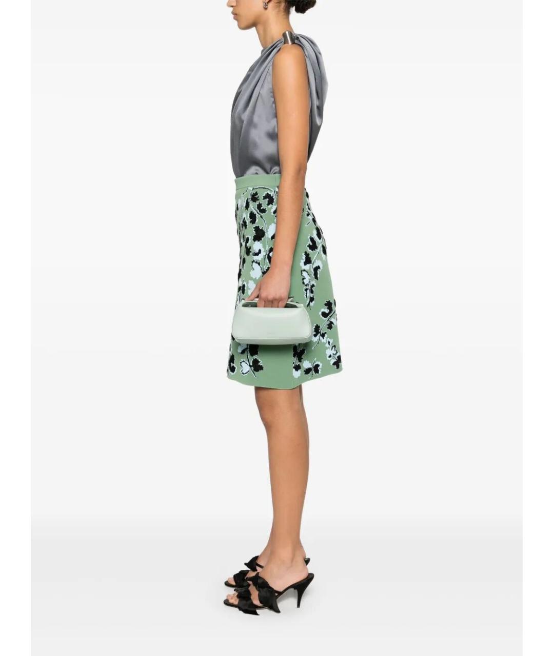 LANVIN Бирюзовая кожаная сумка с короткими ручками, фото 2