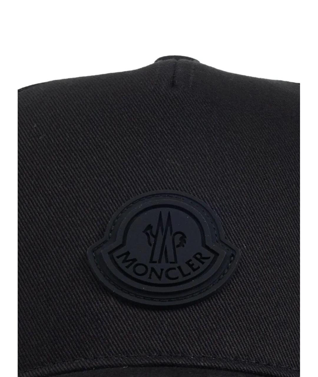 MONCLER Черная хлопковая кепка, фото 3
