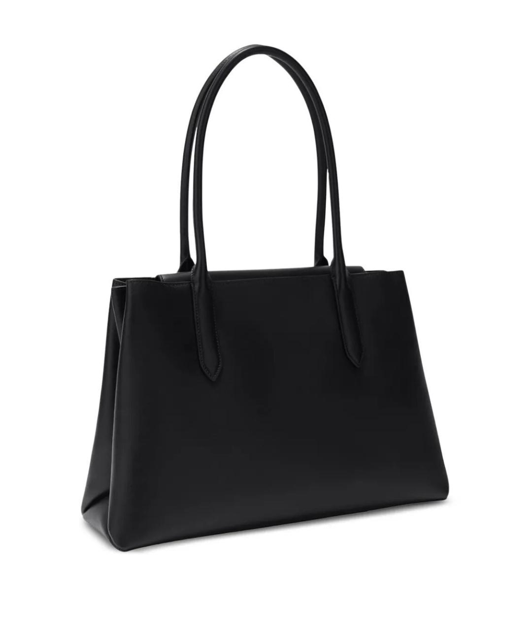 FURLA Черная кожаная сумка тоут, фото 4