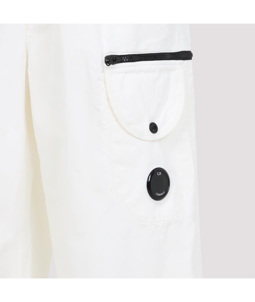CP COMPANY Белые хлопковые повседневные брюки, фото 4