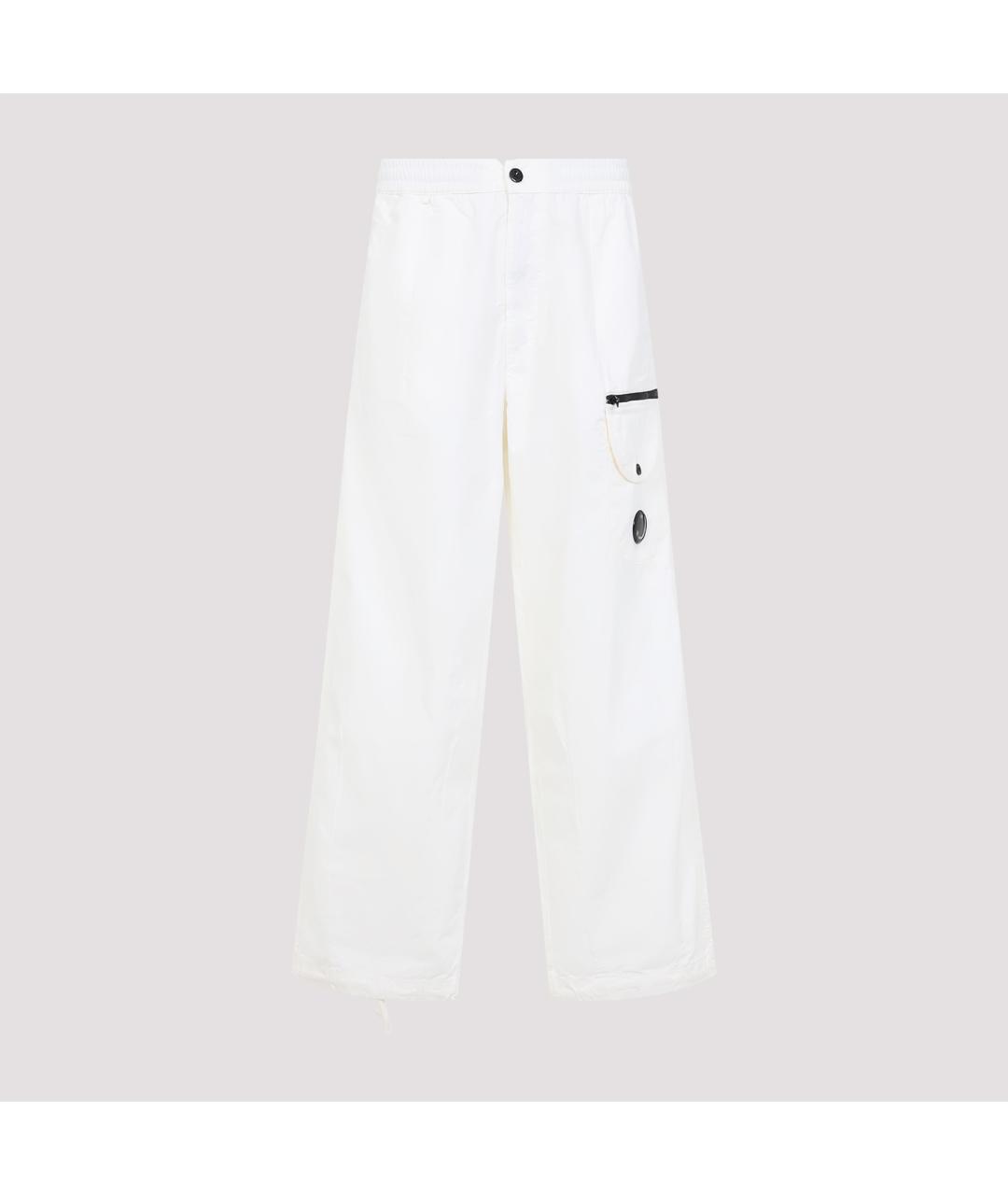 CP COMPANY Белые хлопковые повседневные брюки, фото 2