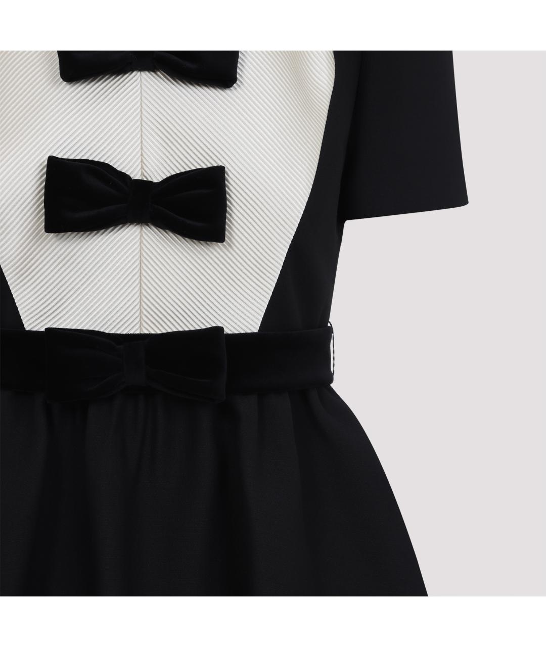 VALENTINO Черное шерстяное повседневное платье, фото 5