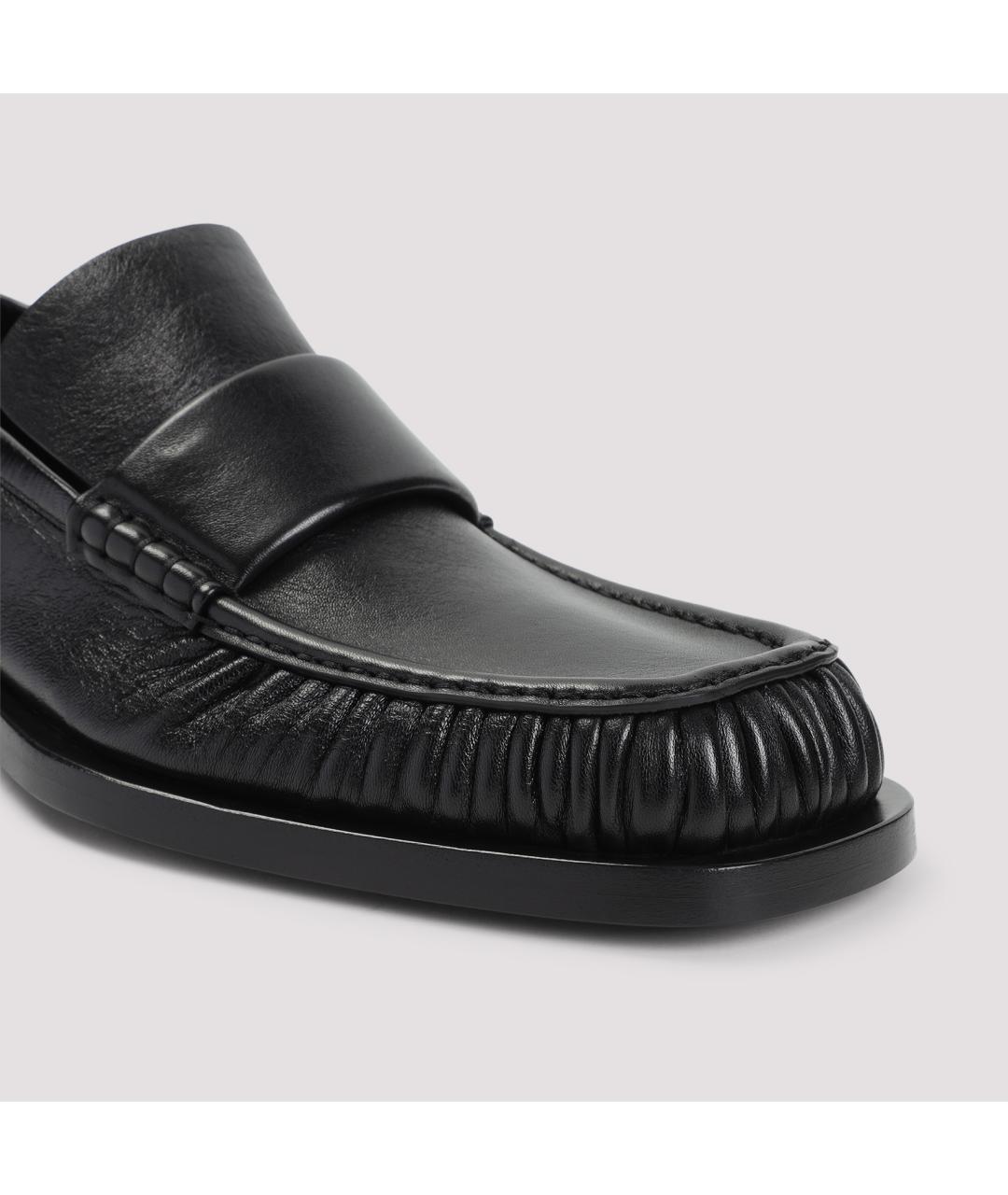 JIL SANDER Черные кожаные лоферы, фото 4