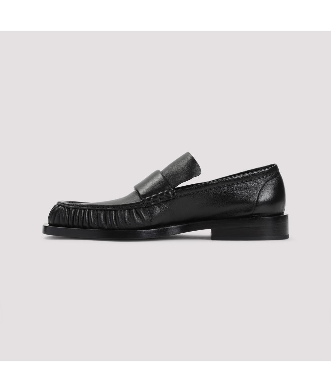 JIL SANDER Черные кожаные лоферы, фото 2