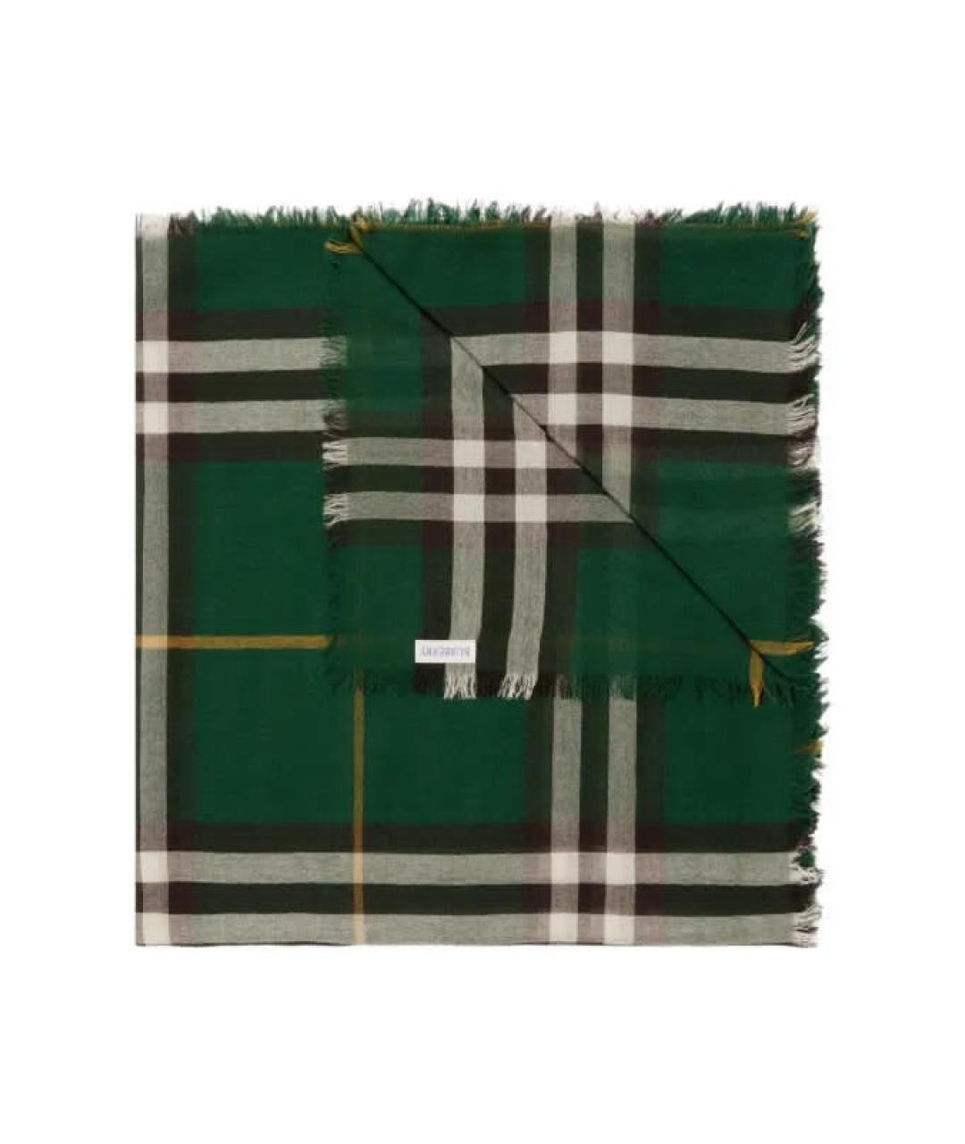 BURBERRY Зеленый шарф, фото 2