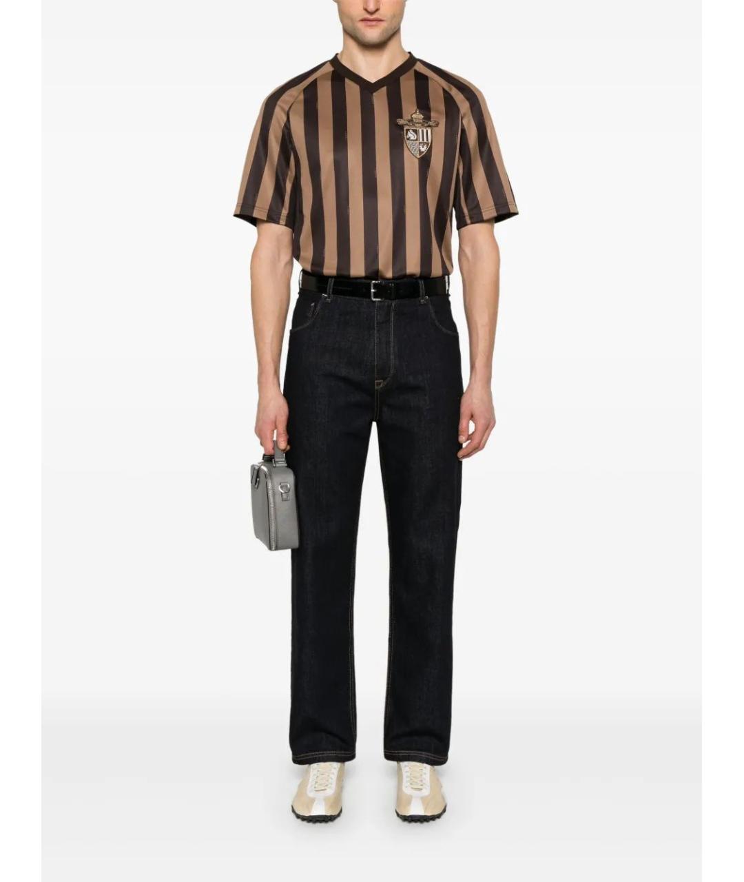 FENDI Темно-синие хлопковые повседневные брюки, фото 2