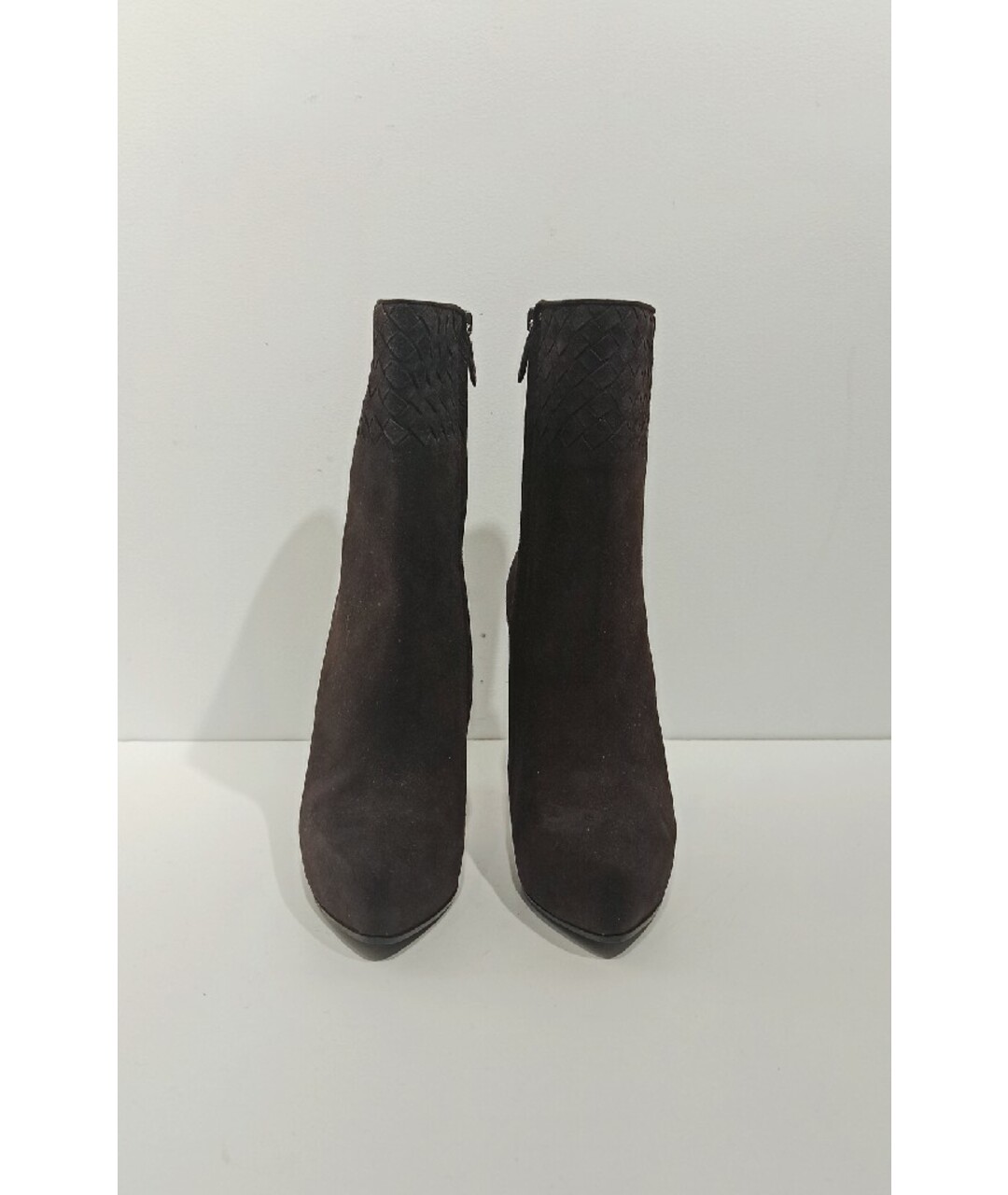 BOTTEGA VENETA Коричневые замшевые ботильоны, фото 2