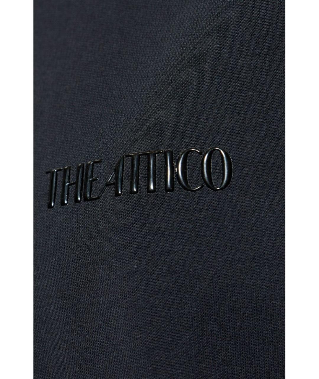 THE ATTICO Черное хлопковое повседневное платье, фото 5