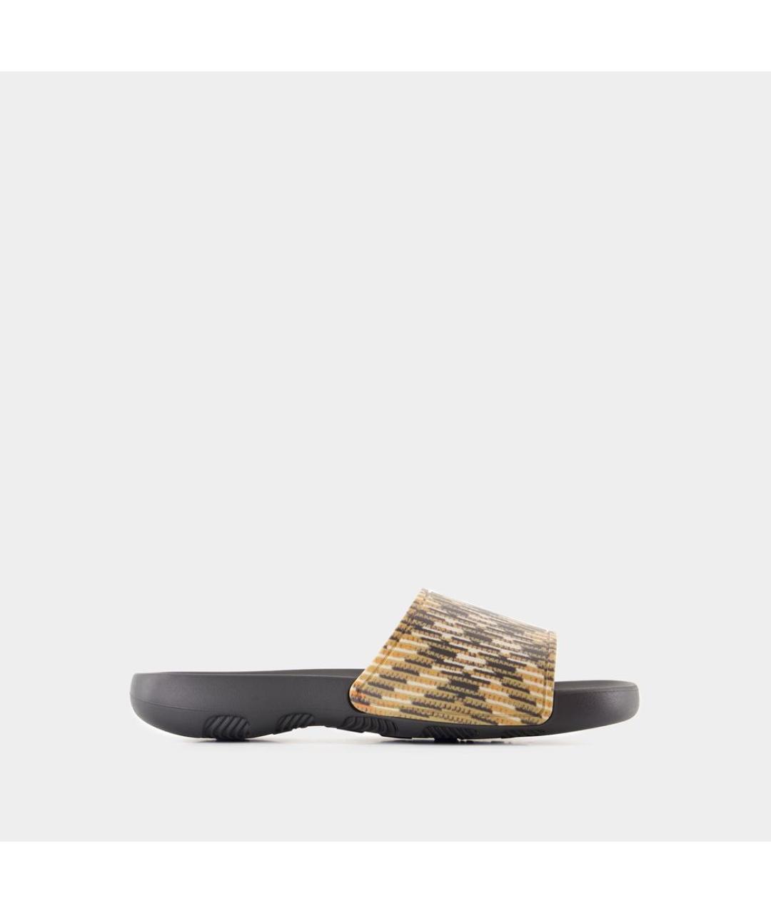 BURBERRY Мульти резиновые шлепанцы, фото 6