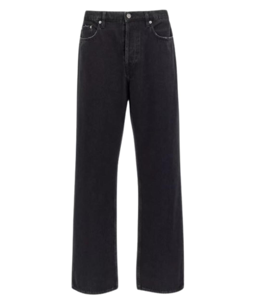 GOLDEN GOOSE DELUXE BRAND Черные хлопко-полиэстеровые прямые джинсы, фото 3