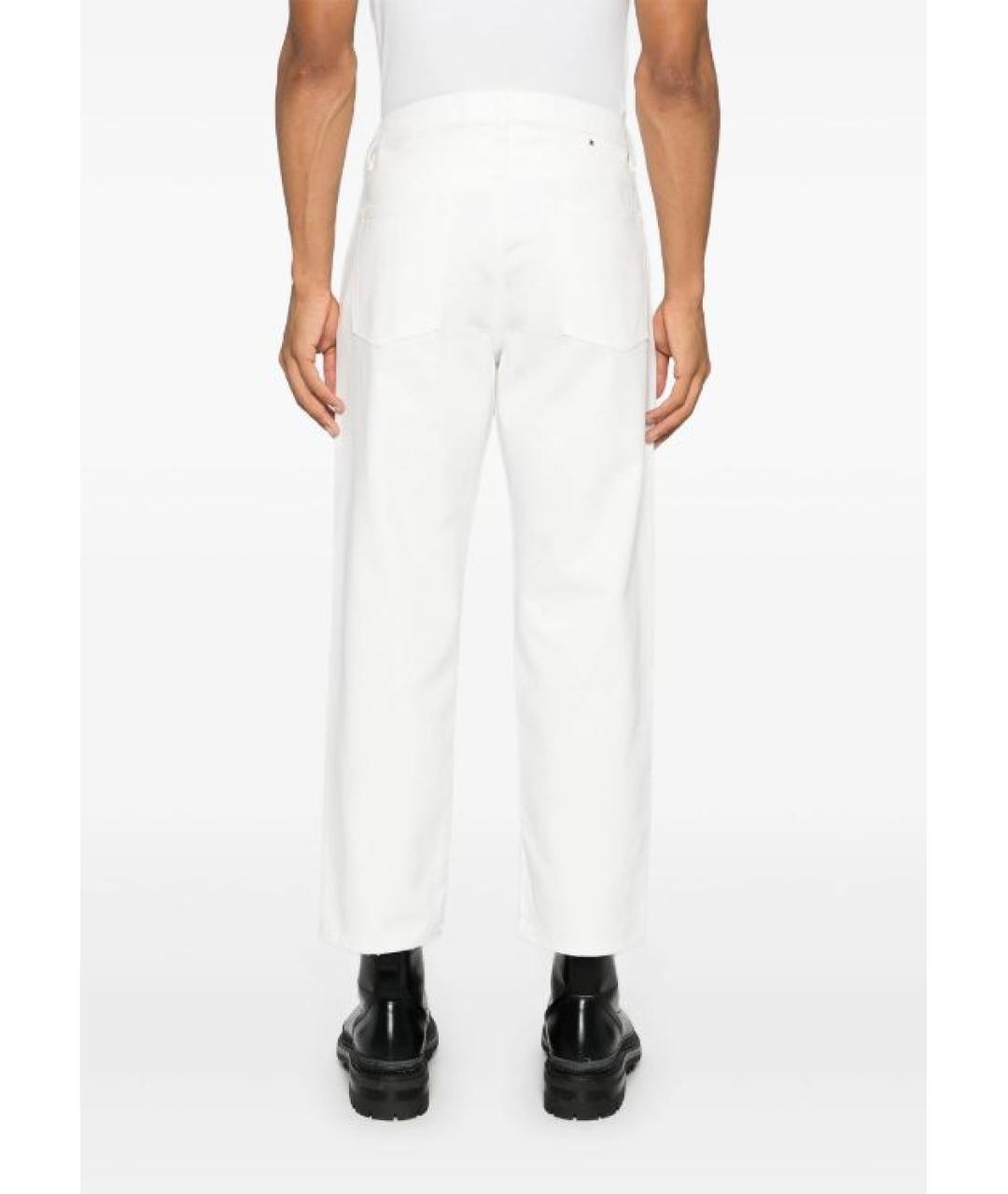 GOLDEN GOOSE DELUXE BRAND Белые хлопковые прямые джинсы, фото 2