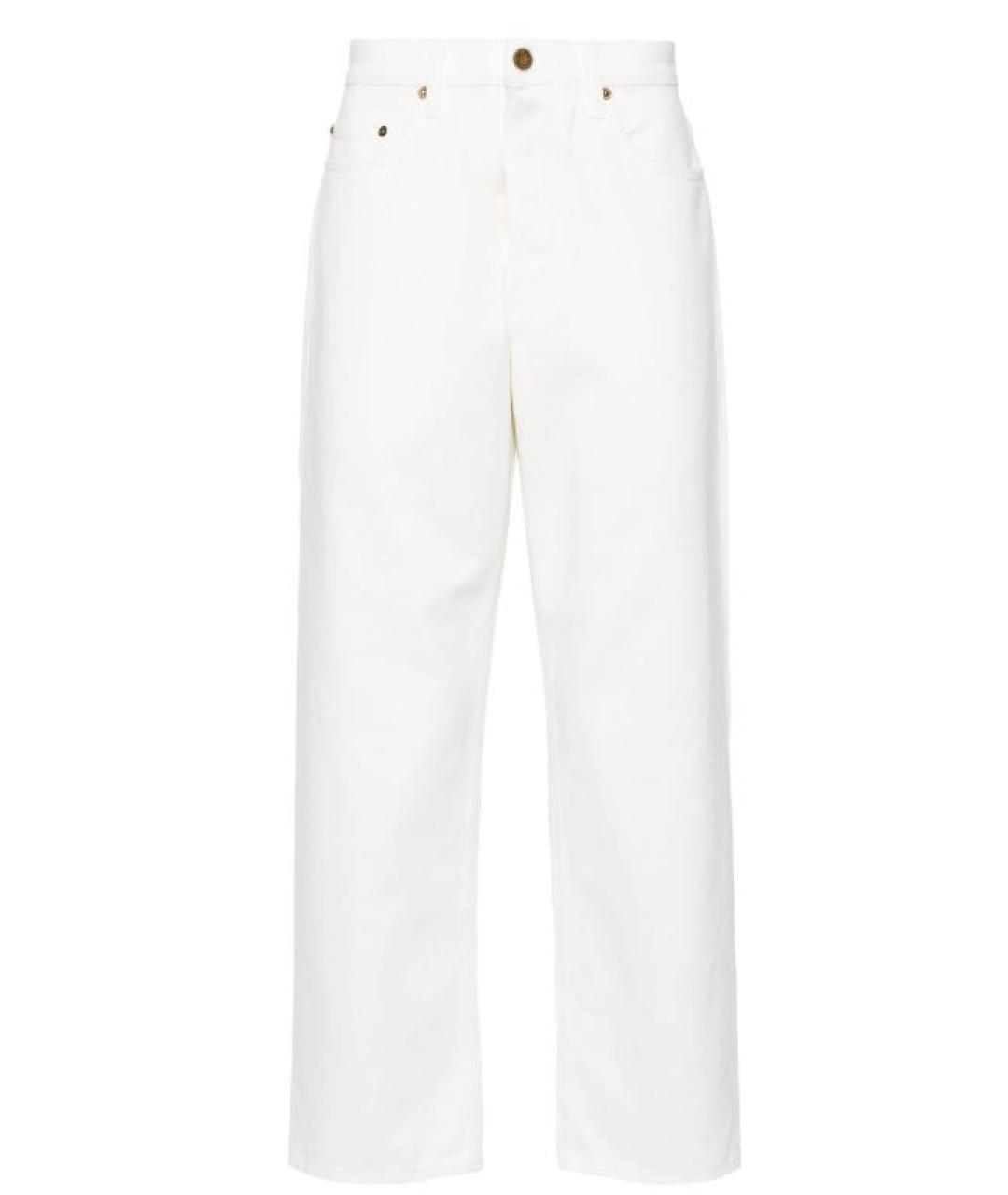 GOLDEN GOOSE DELUXE BRAND Белые хлопковые прямые джинсы, фото 1