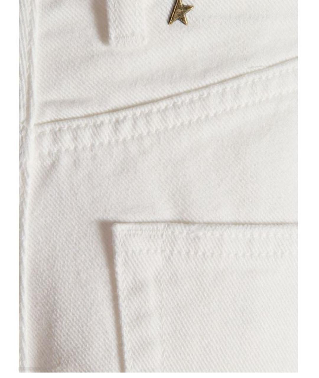 GOLDEN GOOSE DELUXE BRAND Белые хлопковые прямые джинсы, фото 2
