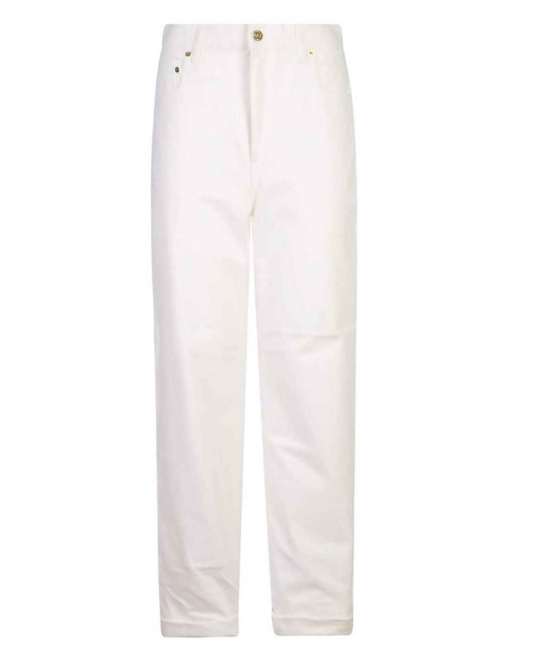 GOLDEN GOOSE DELUXE BRAND Белые хлопковые прямые джинсы, фото 1