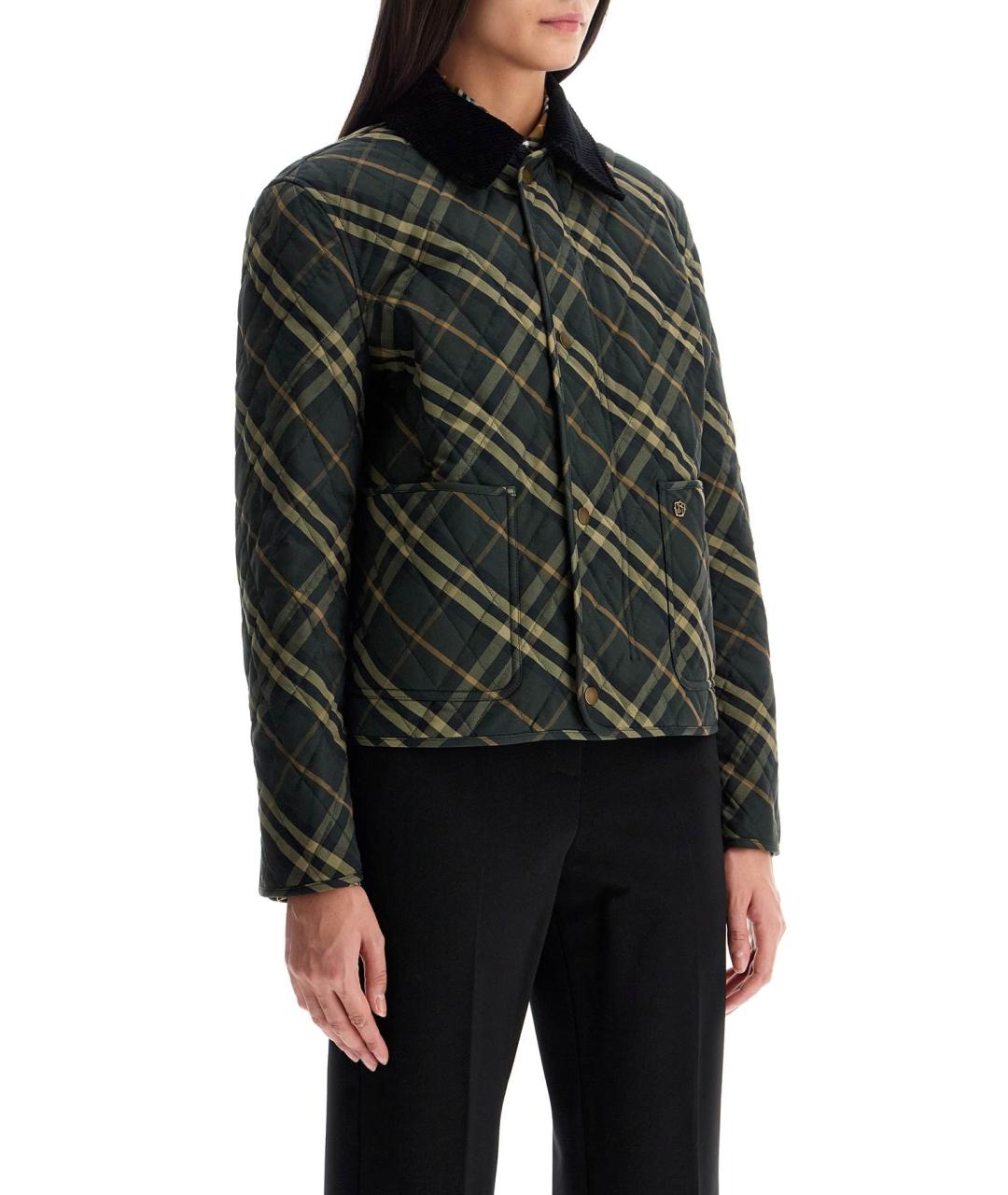 BURBERRY Зеленая хлопковая куртка, фото 2