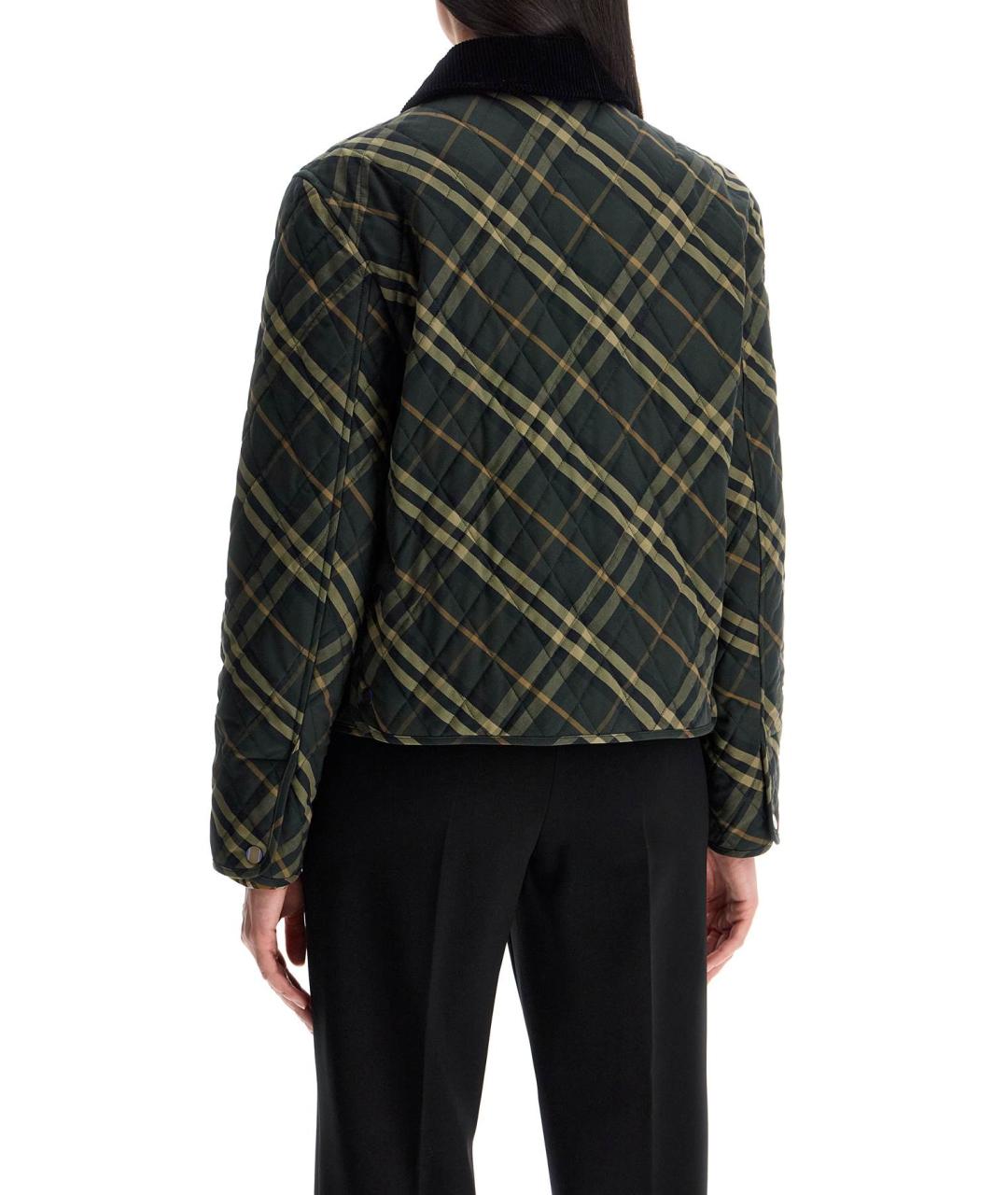 BURBERRY Зеленая хлопковая куртка, фото 3