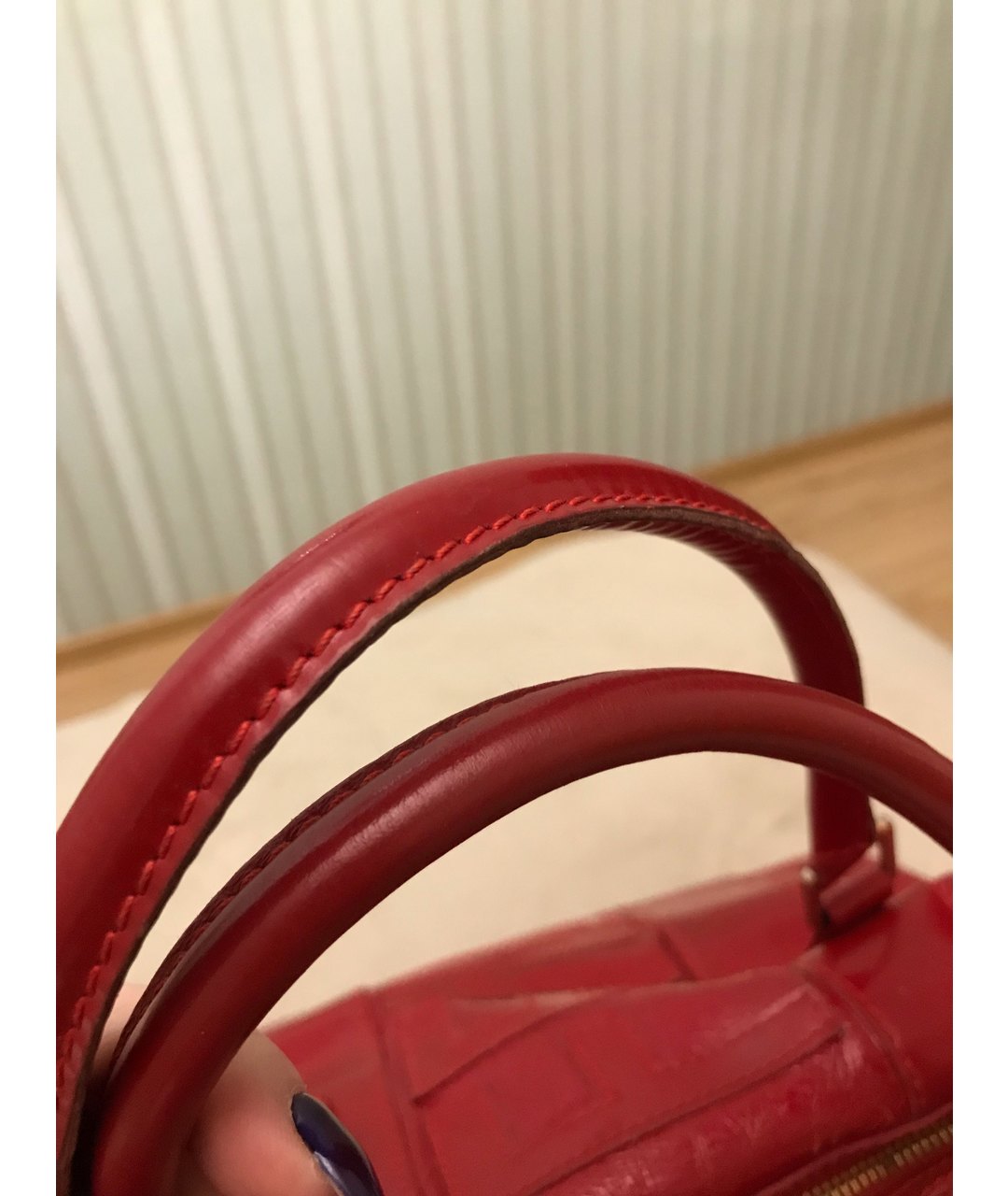FENDI Красная сумка тоут из лакированной кожи, фото 5