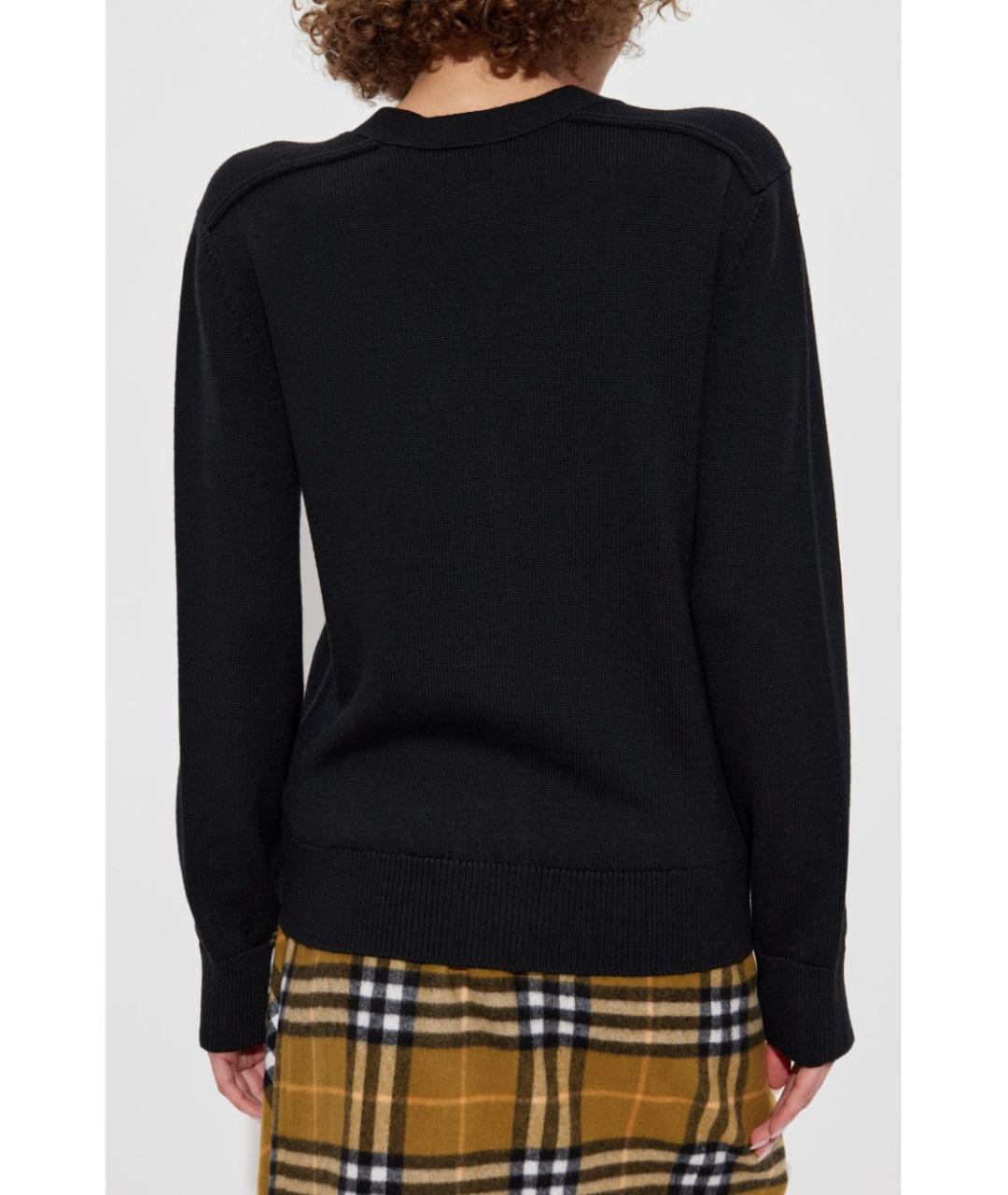 BURBERRY Черный шерстяной кардиган, фото 4