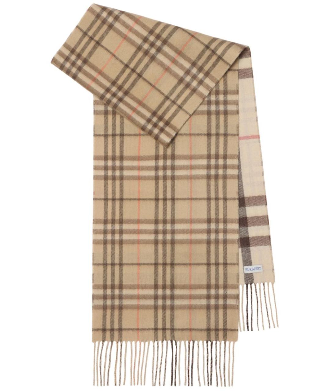 BURBERRY Бежевый кашемировый шарф, фото 1
