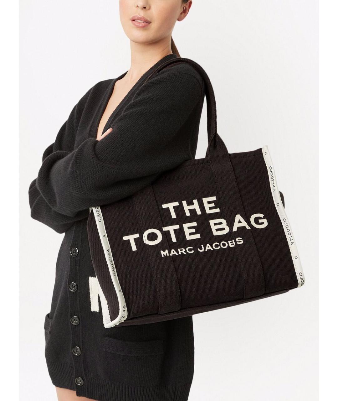 MARC JACOBS Черная тканевая сумка тоут, фото 3